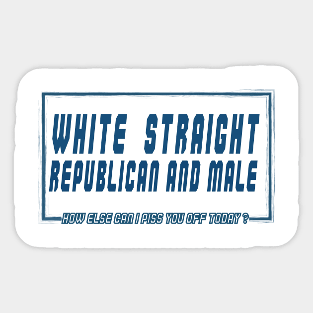 White Straight Republican and Male Sticker by Officail STORE